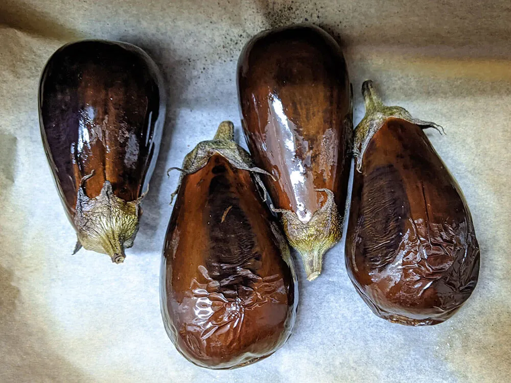 Berenjenas horneadas.