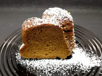 Presentación del bizcocho de boniato.