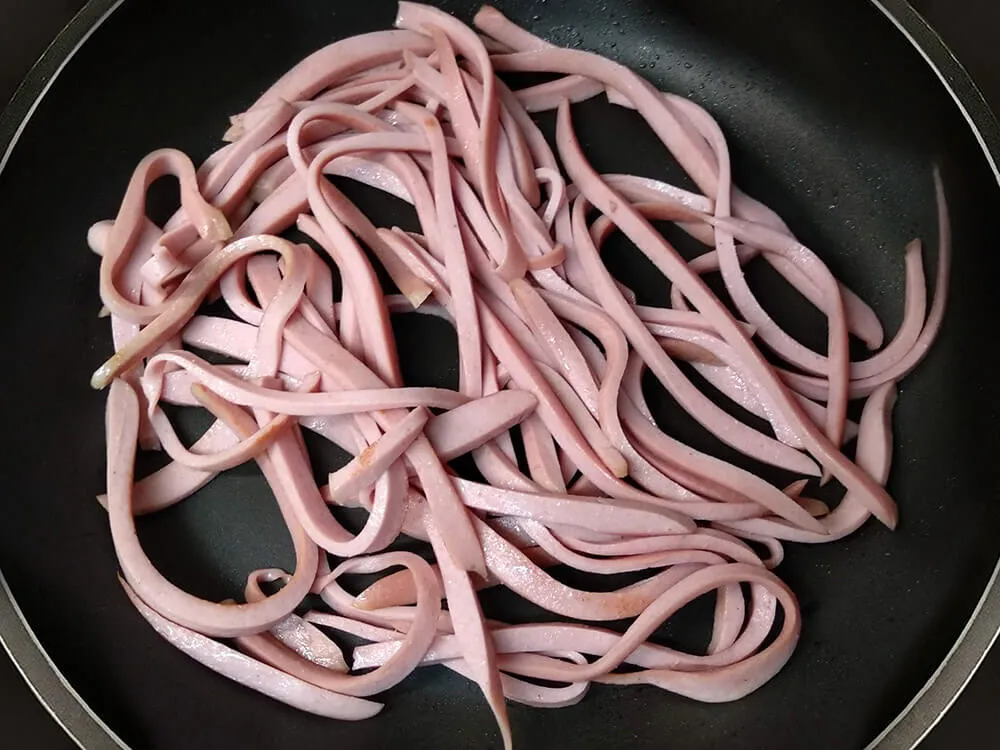 Frankfurts en sartén.