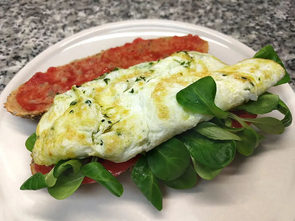 Bocadillo de tortilla de claras