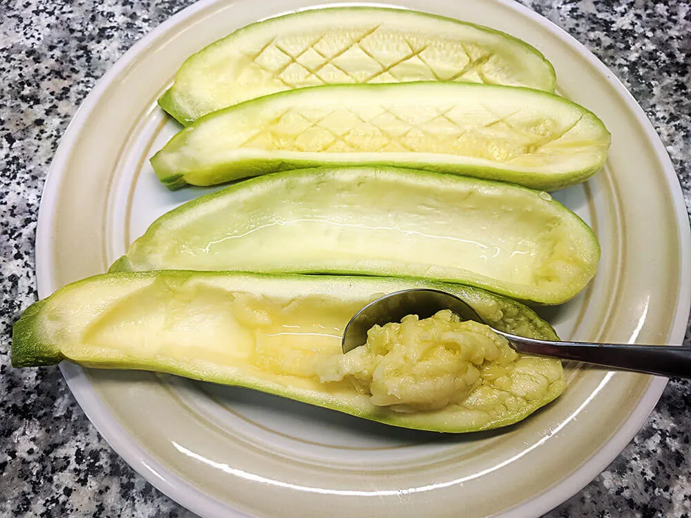 Calabacines cocinados.