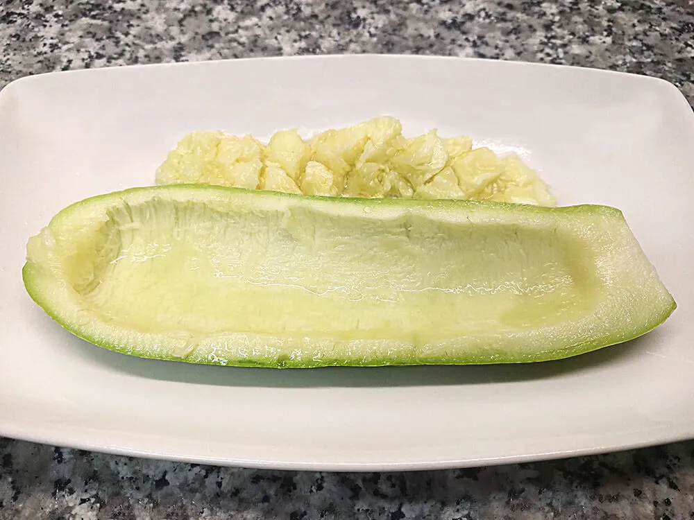 Calabacín vaciado