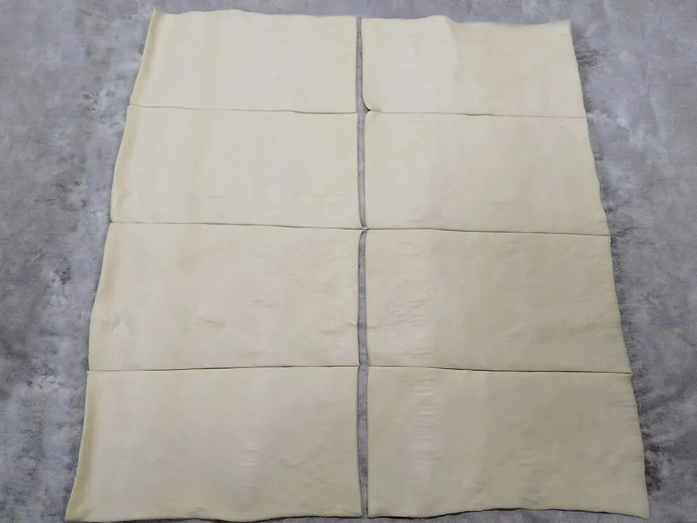 Masa de hojaldre fresca.