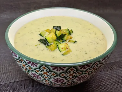 Crema de calabacín y puerro