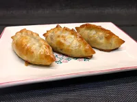 Presentación de las Crestas de puerro, champiñones y ceps.