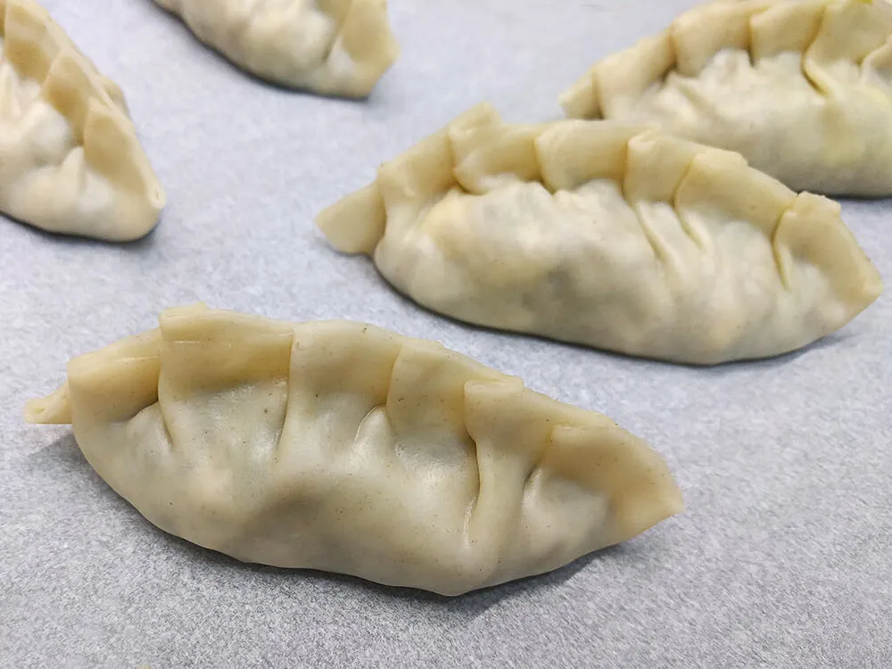 Detalle de la oblea en forma de cresta.