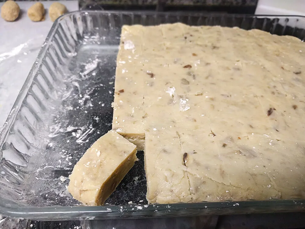 Masa de croqueta porcionada