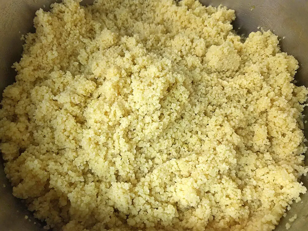 Sémola de trigo remojada