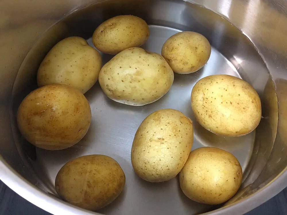 Patatas listas para hervir