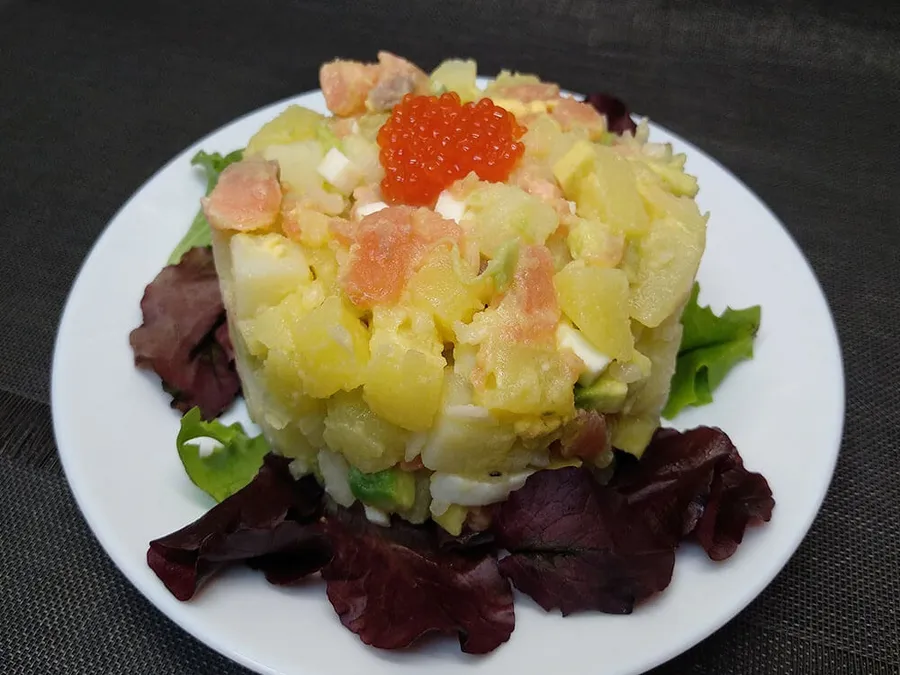 Pastel de salmón ahumado