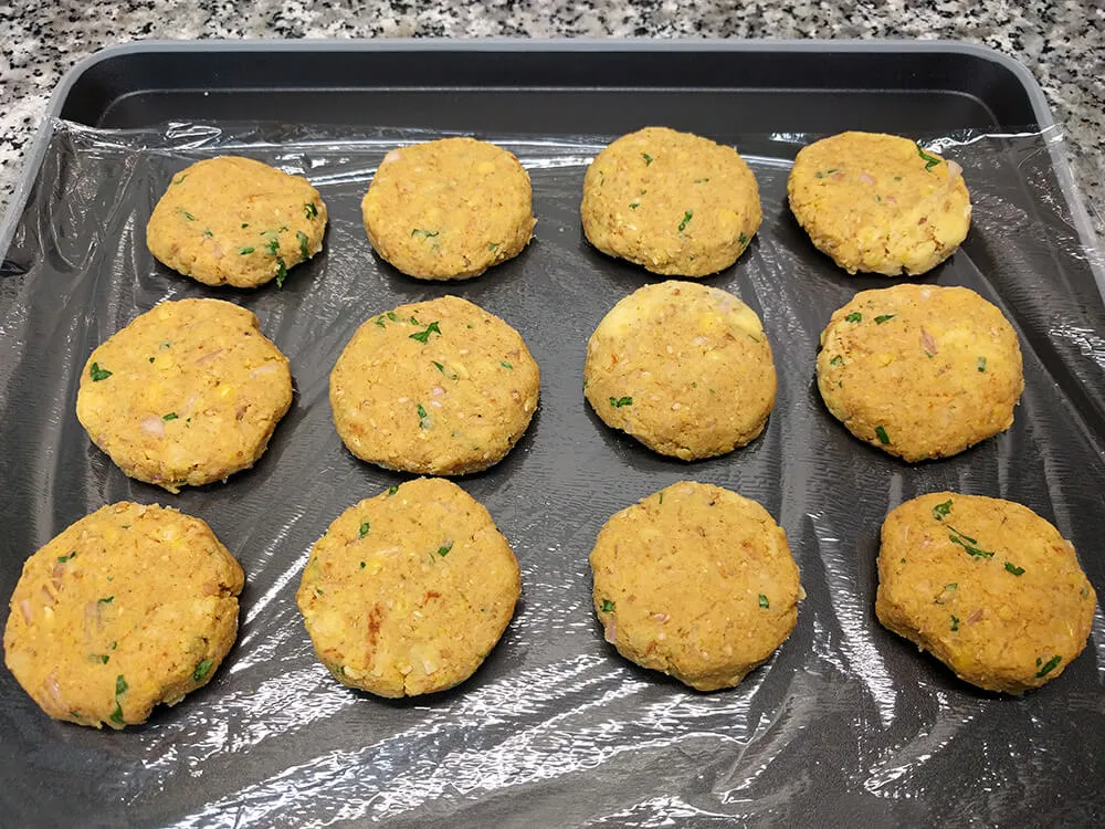 Mini hamburguesas de garbanzos