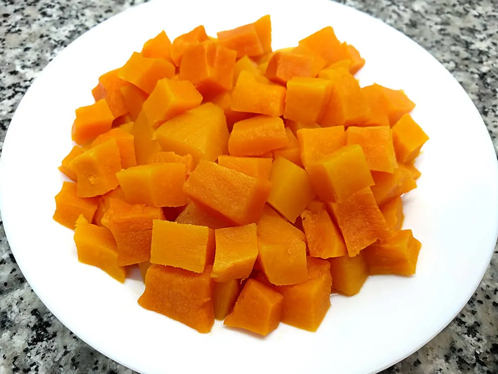 Calabaza cocida.