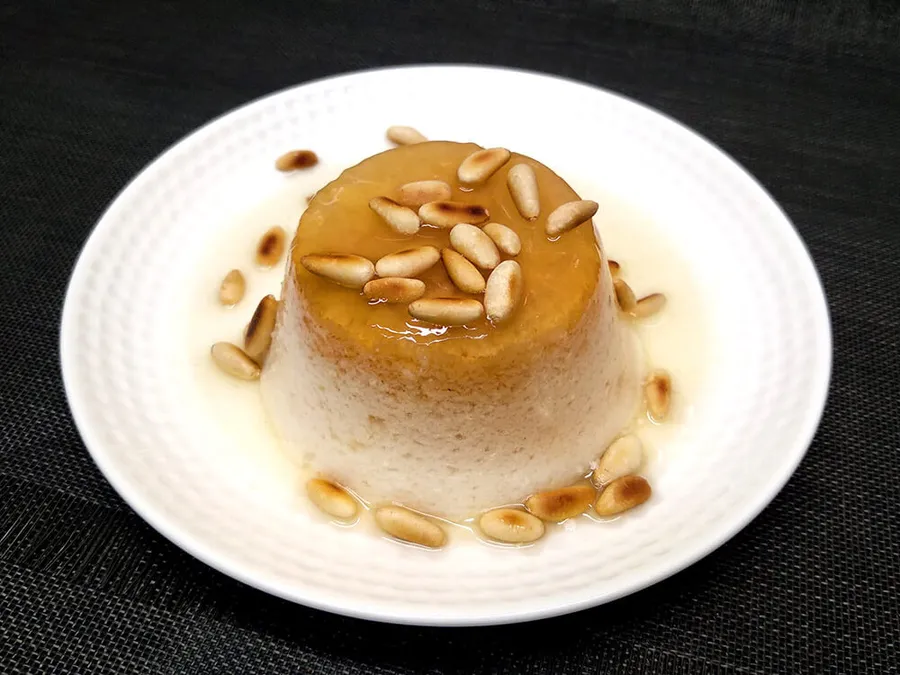 Presentación Flan de mató.