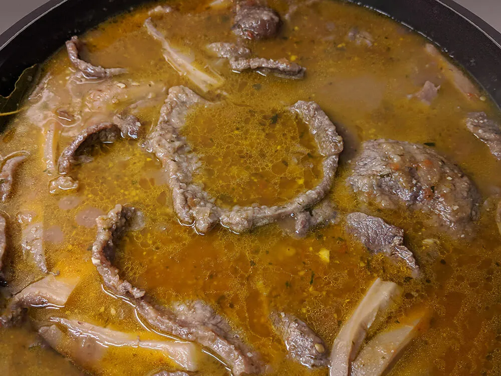 Fricandó de ternera.