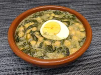 Garbanzos estofados con espinacas baby