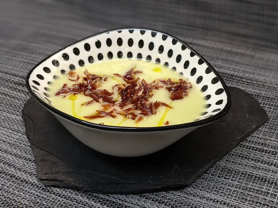 Presentación del gazpacho de melón