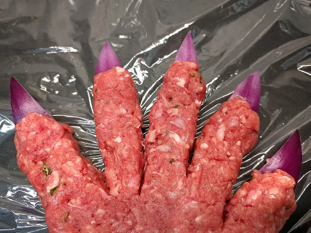 Detalle de nuestra mano-hamburguesa