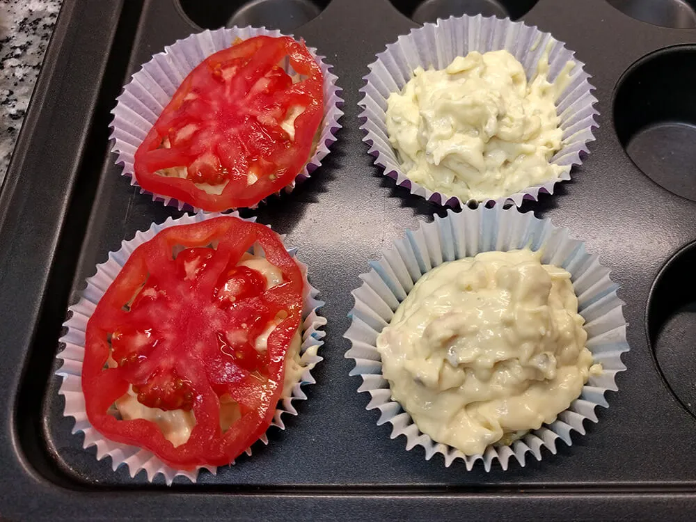 Moldes para muffins rellenos