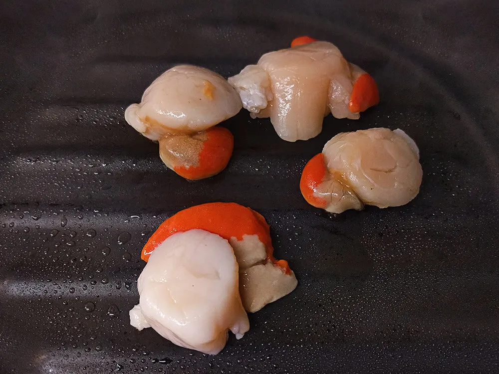 Vieiras a la plancha.