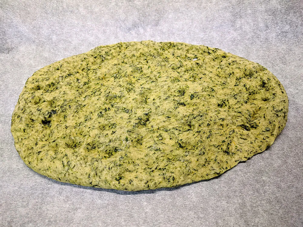 Pan kale en bandeja de horno.