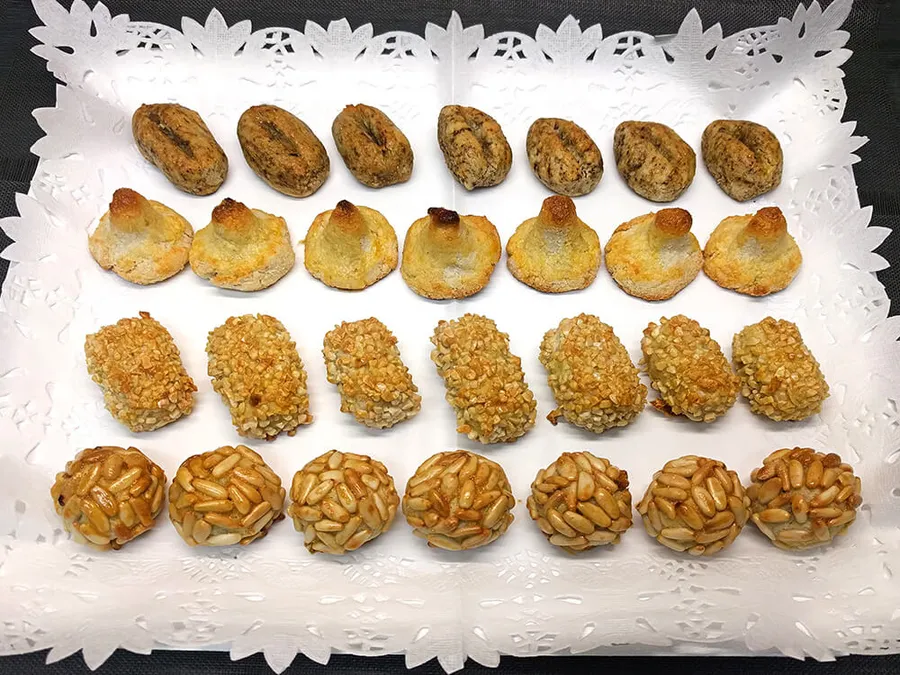 Panellets variados.