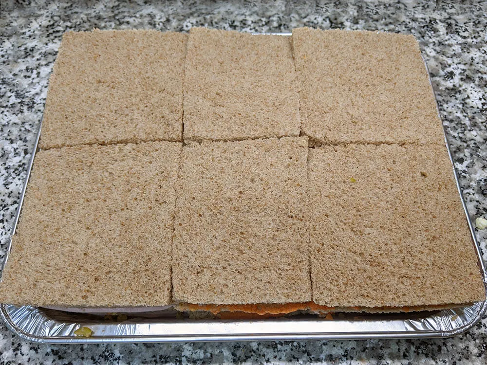 Capa de pan de molde.