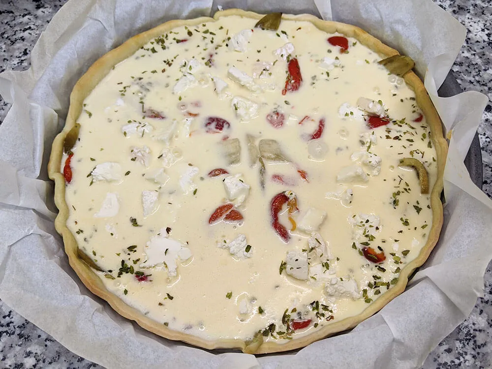 Quiche lista para hornear