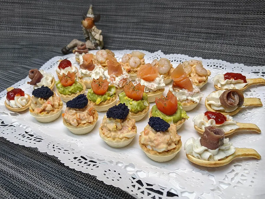 Presentación de las tartaletas rellenas.