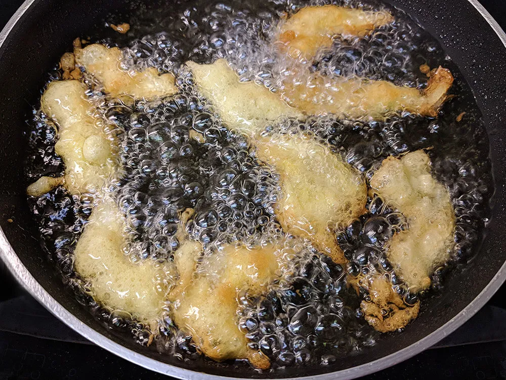 Zanahorias en harina de tempura.