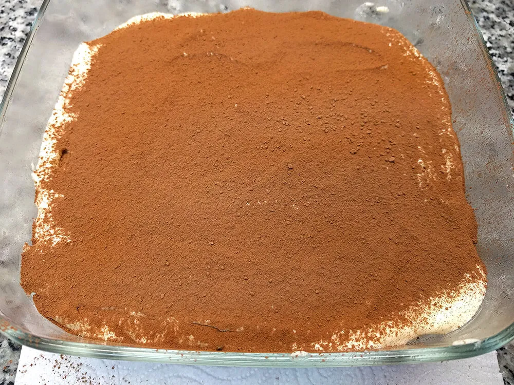 Tiramisú listo para refrigerar
